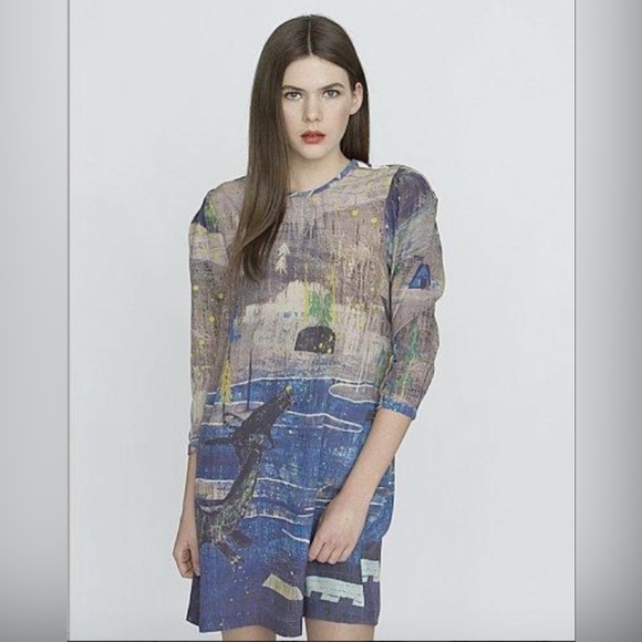 United Bamboo 3/4 sleeves knee-length soft silk dress (I’m 5’3”). - Picture 3 of 16